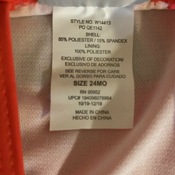 Toddler Girl PINK Sequin Watermelon Swimsuit NWT - Picture 4 of 5